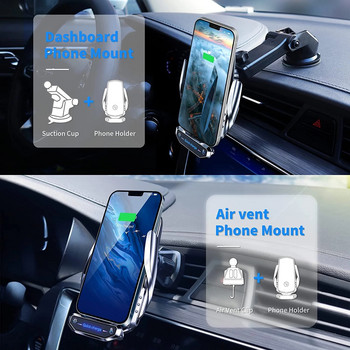 Ασύρματο φορτιστή 30W για τηλέφωνο αυτοκινήτου Qi Fast Charging για iPhone 14 13 12 X Xiaomi Samsung Huawei μαγνητικός ασύρματος φορτιστής αυτοκινήτου