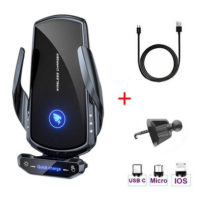 30W držač za auto telefon bežični punjač Qi brzo punjenje za iPhone 14 13 12 X Xiaomi Samsung Huawei magnetski bežični auto punjač