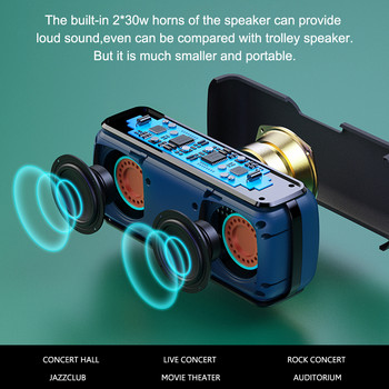 XDOBO X8 Φορητό Subwofer Bluetooth 5.0 60W Soundbar βαθιάς μπάσων με IPX5 αδιάβροχο ηχείο 360° Surround Voice Assistant