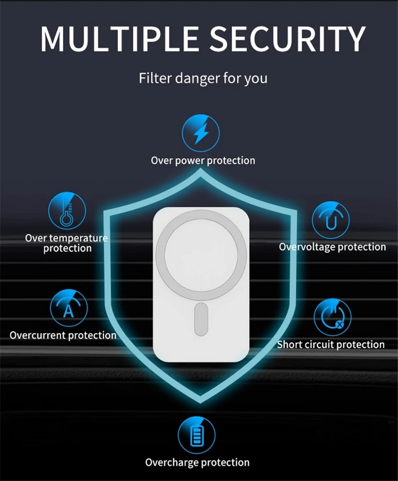 15W magnetski bežični punjači za automobil Ventilacijski otvor Držač telefona za iPhone 14 13 12 Pro Macsafe punjač Stanica za brzo punjenje