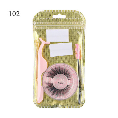 Daugkartinio naudojimo blakstienų priauginimas dirbtinės blakstienos Lipnios juostelės blakstienų pincetų šepetėlių rinkinys be klijų natūralios ilgos netikros blakstienos