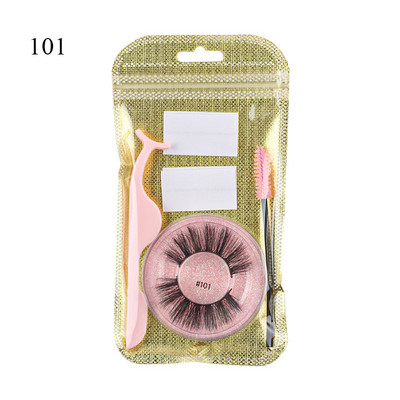 Daugkartinio naudojimo blakstienų priauginimas dirbtinės blakstienos Lipnios juostelės blakstienų pincetų šepetėlių rinkinys be klijų natūralios ilgos netikros blakstienos