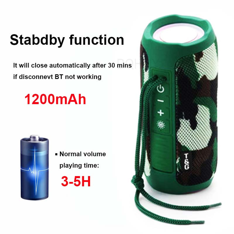 Difuzoare portabile LED Subwoofer bas fără fir Coloană în aer liber Boombox Radio FM AUX USB Difuzor stereo Centru de muzică