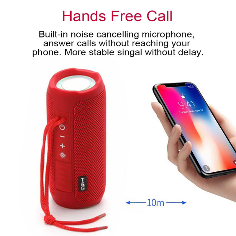 Difuzoare portabile LED Subwoofer bas fără fir Coloană în aer liber Boombox Radio FM AUX USB Difuzor stereo Centru de muzică