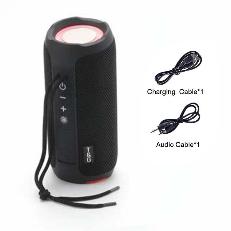 Difuzoare portabile LED Subwoofer bas fără fir Coloană în aer liber Boombox Radio FM AUX USB Difuzor stereo Centru de muzică