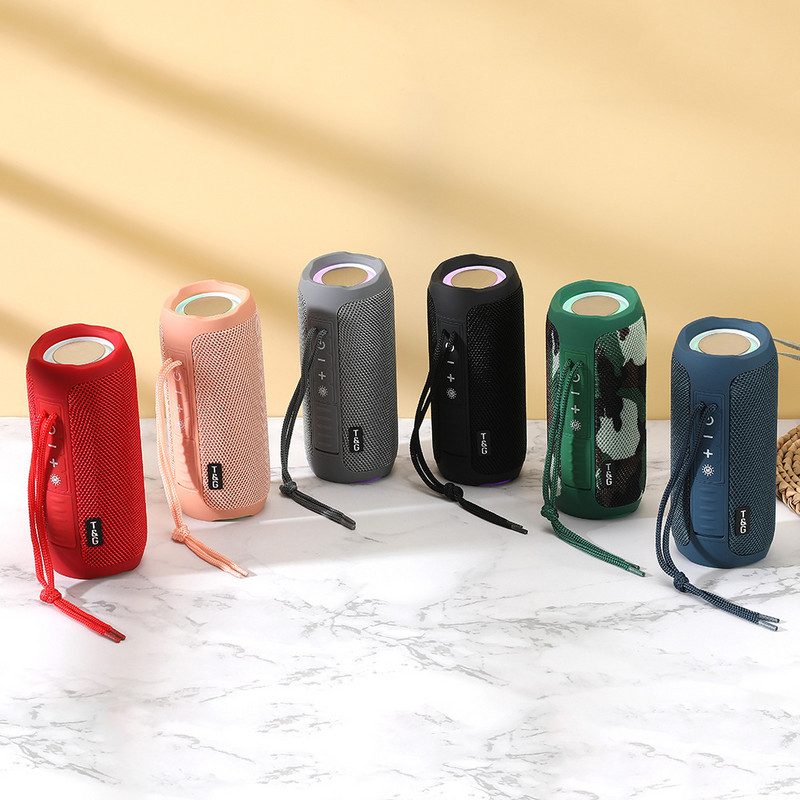 Difuzoare portabile LED Subwoofer bas fără fir Coloană în aer liber Boombox Radio FM AUX USB Difuzor stereo Centru de muzică