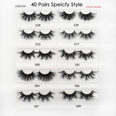 Visofree 30/40/100 perechi de gene 3D de nurcă, fără cruzime, realizate manual, gene false de nurcă, gene false, machiaj, gene false