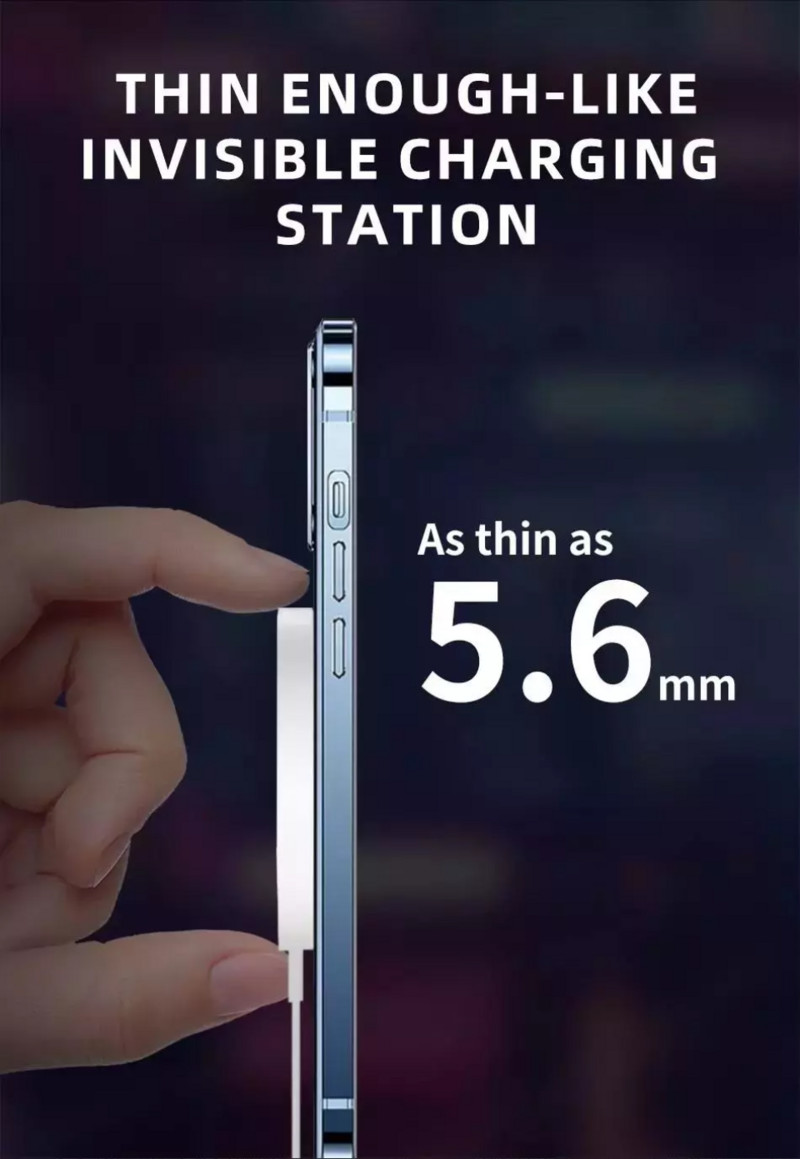 120 W-os mágneses vezeték nélküli töltő iPhone 14 Plus / 14 Pro Max / 13 Pro / 13 Mini / 12 Mini gyorstöltős ajándék mágneses gyűrűhöz