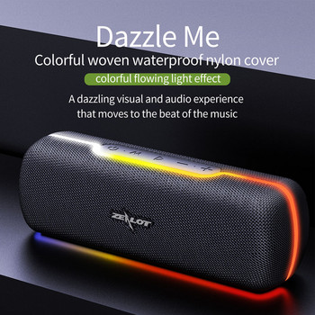 Ηχείο χειριστηρίου αφής ZEALOT S55 Φορητό ασύρματο ηχείο Bluetooth Bass Sound Box Stereo HIFI με TWS και ενσωματωμένο μικρόφωνο