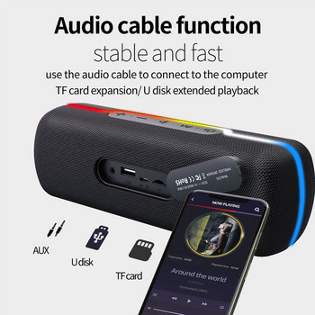 Ηχείο χειριστηρίου αφής ZEALOT S55 Φορητό ασύρματο ηχείο Bluetooth Bass Sound Box Stereo HIFI με TWS και ενσωματωμένο μικρόφωνο