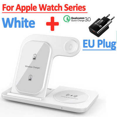 Suport de încărcare fără fir rapid de 100W pentru iPhone 14 13 12 11 Pro XS XR X 8 Apple Watch 8 7 SE 6 Airpods Pro 3 în 1 Stație de încărcare