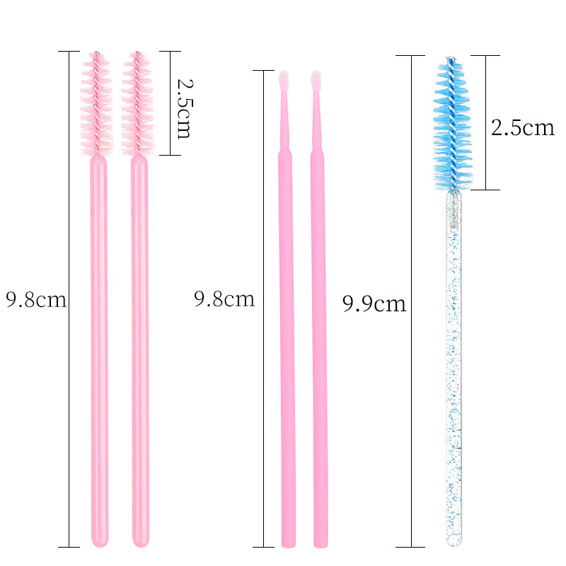 Műszempilla hosszabbító kellékek sminkkészlet készlet ragasztótartó gyűrű szemtapasz ragasztószalag Mascara Wands kefe kristály vatta pálcika
