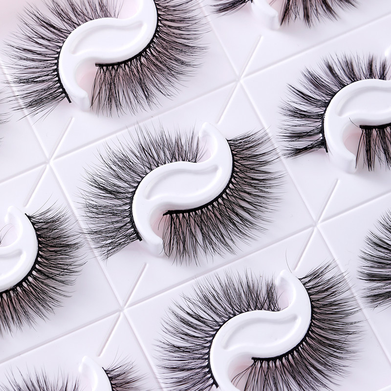 FJER umjetne trepavice 12 pari lepršavih, mekanih pramenova, prirodnih ukrštenih trepavica za višekratnu upotrebu, 3D trepavica od nerca, šminka za umjetne trepavice