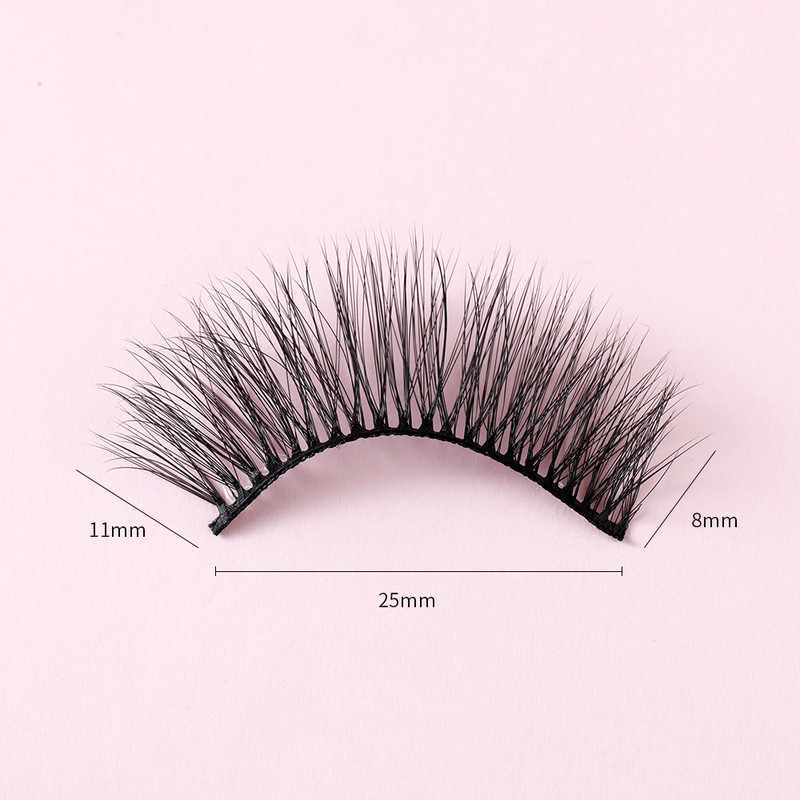 FJER umjetne trepavice 12 pari lepršavih, mekanih pramenova, prirodnih ukrštenih trepavica za višekratnu upotrebu, 3D trepavica od nerca, šminka za umjetne trepavice