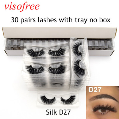 Visofree 30 pari/lot trepavice od nerca Veleprodaja trepavica umjetne trepavice trepavice od umjetnog nerca ekstenzije trepavica bulk lashes Silk-D26