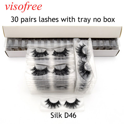 Visofree 30 pari/lot trepavice od nerca Veleprodaja trepavica umjetne trepavice trepavice od umjetnog nerca ekstenzije trepavica bulk lashes Silk-D26