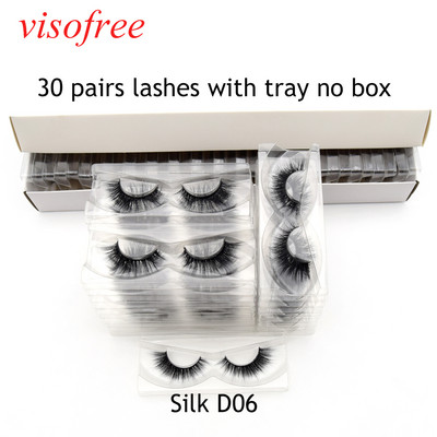 Visofree 30 pari/lot trepavice od nerca Veleprodaja trepavica umjetne trepavice trepavice od umjetnog nerca ekstenzije trepavica bulk lashes Silk-D26