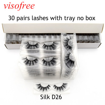 Visofree 30 pari/lot trepavice od nerca Veleprodaja trepavica umjetne trepavice trepavice od umjetnog nerca ekstenzije trepavica bulk lashes Silk-D26