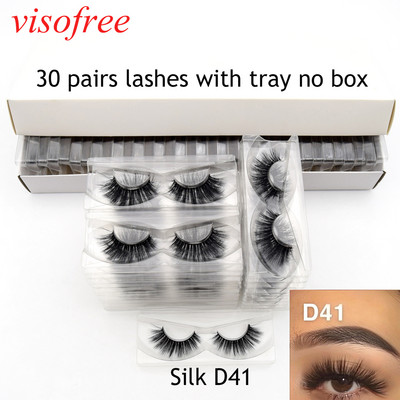 Visofree 30 pari/lot trepavice od nerca Veleprodaja trepavica umjetne trepavice trepavice od umjetnog nerca ekstenzije trepavica bulk lashes Silk-D26