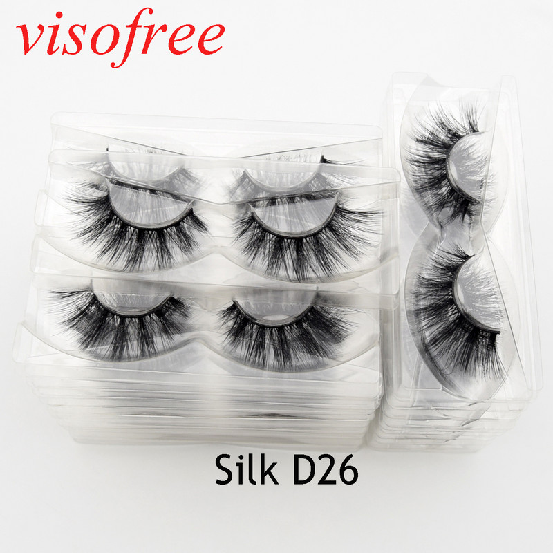 Visofree 30 pari/lot trepavice od nerca Veleprodaja trepavica umjetne trepavice trepavice od umjetnog nerca ekstenzije trepavica bulk lashes Silk-D26