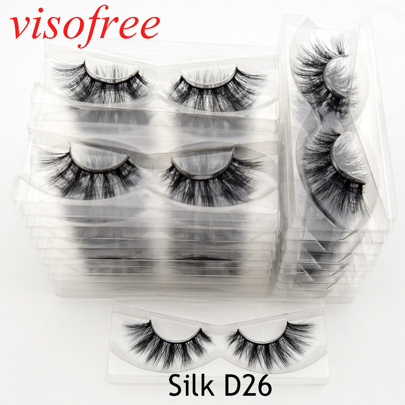 Visofree 30 pari/lot trepavice od nerca Veleprodaja trepavica umjetne trepavice trepavice od umjetnog nerca ekstenzije trepavica bulk lashes Silk-D26