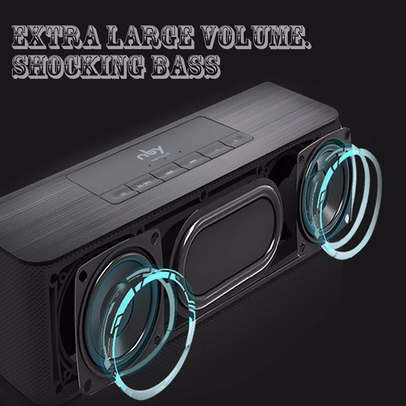 Difuzor wireless NBY 5540 Difuzor portabil Bluetooth Sunet stereo Sistem 10W Muzică Subwoofer Coloană Suport Tf Card Fm pentru telefon