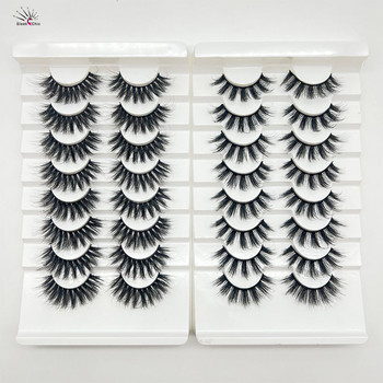 Πακέτο Natural Mink Lashes Παρτίδα Χονδρική πώληση 8 ζευγαριών Faux Fake Eyelash Extension 3D False Full Strip Βλεφαρίδες Σετ Μαζικά Προμήθειες