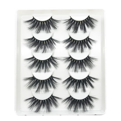 Paket prirodnih trepavica od nerca Veleprodaja 8 pari umjetnih umjetnih ekstenzija trepavica 3D umjetnih trepavica u punoj traci Set u rasutom stanju