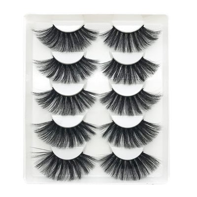 Paket prirodnih trepavica od nerca Veleprodaja 8 pari umjetnih umjetnih ekstenzija trepavica 3D umjetnih trepavica u punoj traci Set u rasutom stanju