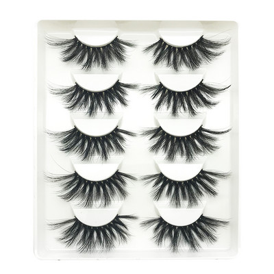 Paket prirodnih trepavica od nerca Veleprodaja 8 pari umjetnih umjetnih ekstenzija trepavica 3D umjetnih trepavica u punoj traci Set u rasutom stanju