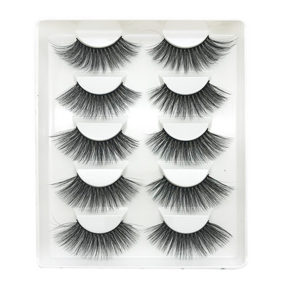 Paket prirodnih trepavica od nerca Veleprodaja 8 pari umjetnih umjetnih ekstenzija trepavica 3D umjetnih trepavica u punoj traci Set u rasutom stanju