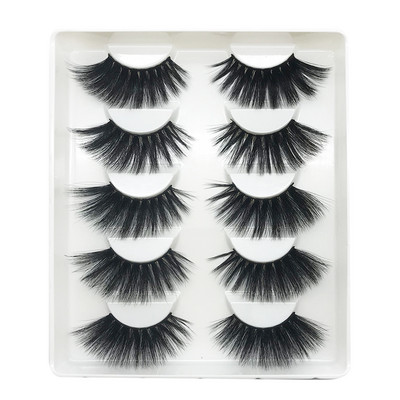 Paket prirodnih trepavica od nerca Veleprodaja 8 pari umjetnih umjetnih ekstenzija trepavica 3D umjetnih trepavica u punoj traci Set u rasutom stanju