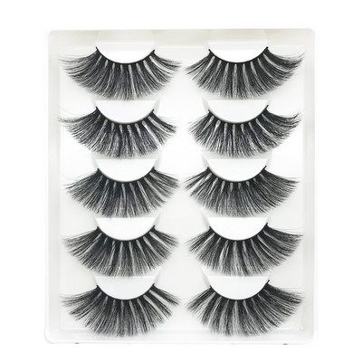 Paket prirodnih trepavica od nerca Veleprodaja 8 pari umjetnih umjetnih ekstenzija trepavica 3D umjetnih trepavica u punoj traci Set u rasutom stanju