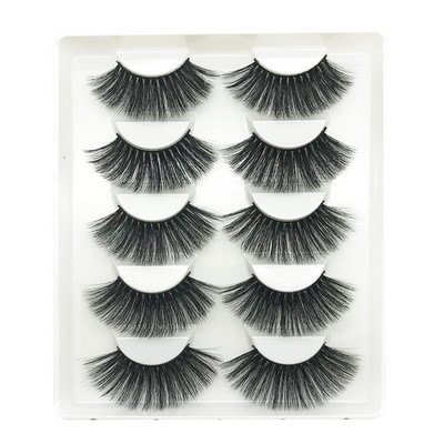 Paket prirodnih trepavica od nerca Veleprodaja 8 pari umjetnih umjetnih ekstenzija trepavica 3D umjetnih trepavica u punoj traci Set u rasutom stanju