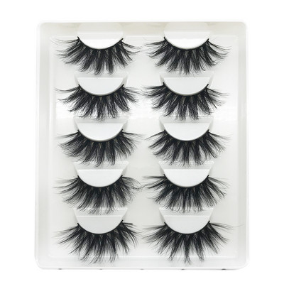 Paket prirodnih trepavica od nerca Veleprodaja 8 pari umjetnih umjetnih ekstenzija trepavica 3D umjetnih trepavica u punoj traci Set u rasutom stanju