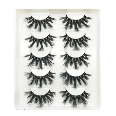 Paket prirodnih trepavica od nerca Veleprodaja 8 pari umjetnih umjetnih ekstenzija trepavica 3D umjetnih trepavica u punoj traci Set u rasutom stanju