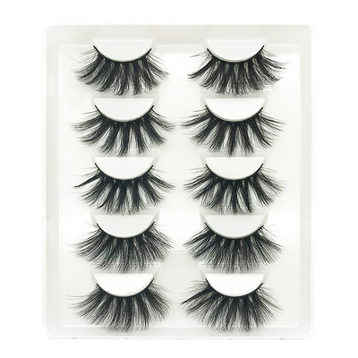 Paket prirodnih trepavica od nerca Veleprodaja 8 pari umjetnih umjetnih ekstenzija trepavica 3D umjetnih trepavica u punoj traci Set u rasutom stanju