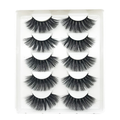 Paket prirodnih trepavica od nerca Veleprodaja 8 pari umjetnih umjetnih ekstenzija trepavica 3D umjetnih trepavica u punoj traci Set u rasutom stanju