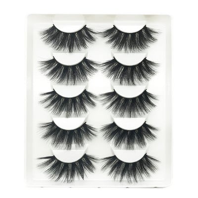 Paket prirodnih trepavica od nerca Veleprodaja 8 pari umjetnih umjetnih ekstenzija trepavica 3D umjetnih trepavica u punoj traci Set u rasutom stanju