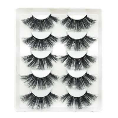 Paket prirodnih trepavica od nerca Veleprodaja 8 pari umjetnih umjetnih ekstenzija trepavica 3D umjetnih trepavica u punoj traci Set u rasutom stanju