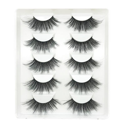 Paket prirodnih trepavica od nerca Veleprodaja 8 pari umjetnih umjetnih ekstenzija trepavica 3D umjetnih trepavica u punoj traci Set u rasutom stanju