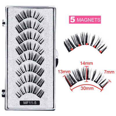 Gene magnetice 3D cu magneți Machiaj realizat manual Gene de nurcă Gene false extinse Gene false reutilizabile cu pensetă