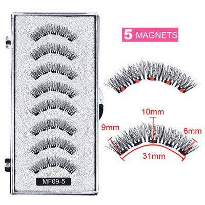 Gene magnetice 3D cu magneți Machiaj realizat manual Gene de nurcă Gene false extinse Gene false reutilizabile cu pensetă