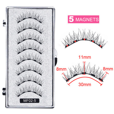 Gene magnetice 3D cu magneți Machiaj realizat manual Gene de nurcă Gene false extinse Gene false reutilizabile cu pensetă