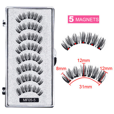 Gene magnetice 3D cu magneți Machiaj realizat manual Gene de nurcă Gene false extinse Gene false reutilizabile cu pensetă