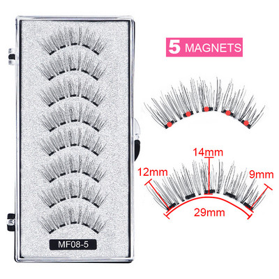 Gene magnetice 3D cu magneți Machiaj realizat manual Gene de nurcă Gene false extinse Gene false reutilizabile cu pensetă