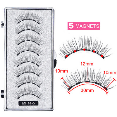 Gene magnetice 3D cu magneți Machiaj realizat manual Gene de nurcă Gene false extinse Gene false reutilizabile cu pensetă