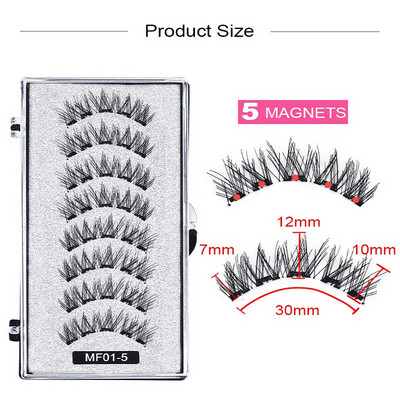 Gene magnetice 3D cu magneți Machiaj realizat manual Gene de nurcă Gene false extinse Gene false reutilizabile cu pensetă