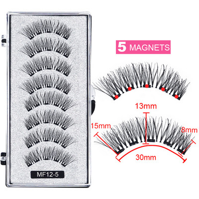 Gene magnetice 3D cu magneți Machiaj realizat manual Gene de nurcă Gene false extinse Gene false reutilizabile cu pensetă