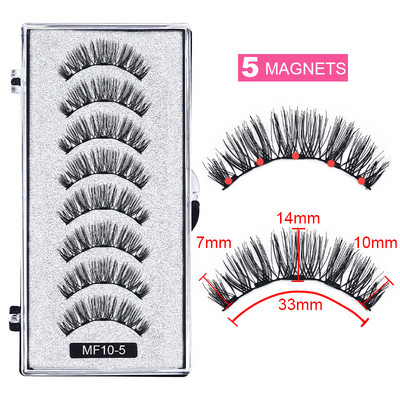 Gene magnetice 3D cu magneți Machiaj realizat manual Gene de nurcă Gene false extinse Gene false reutilizabile cu pensetă